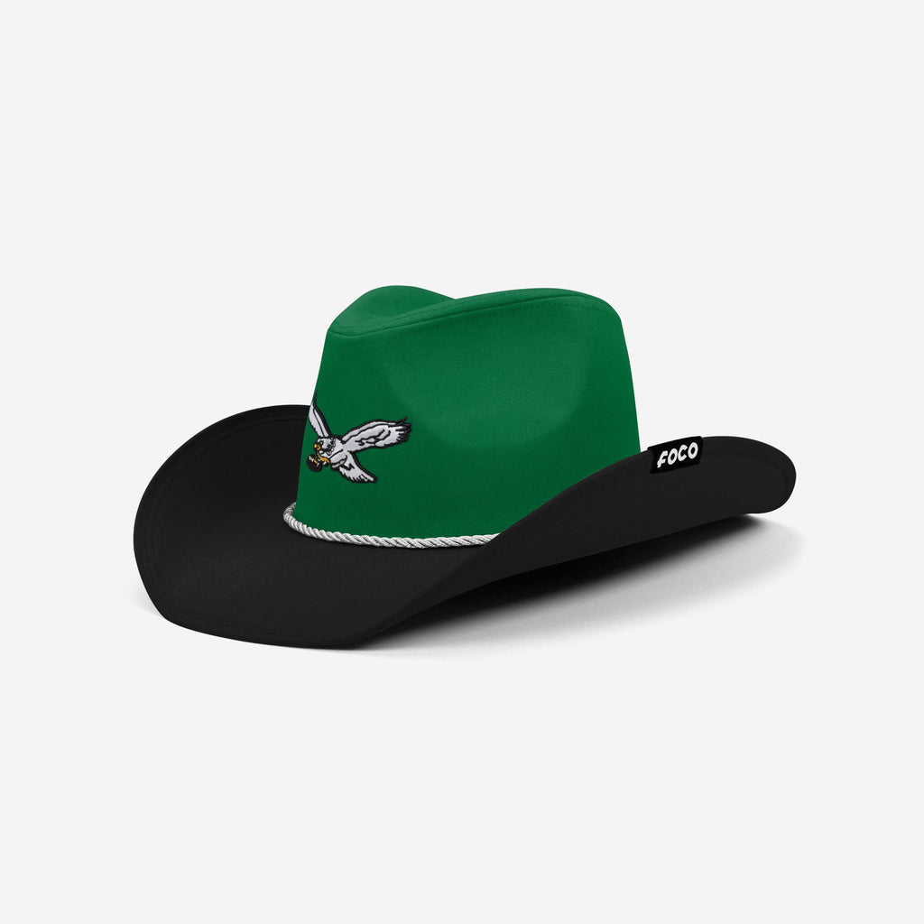 Philadelphia Eagles Kelly Green Two Tone Cowboy Hat FOCO - FOCO.com