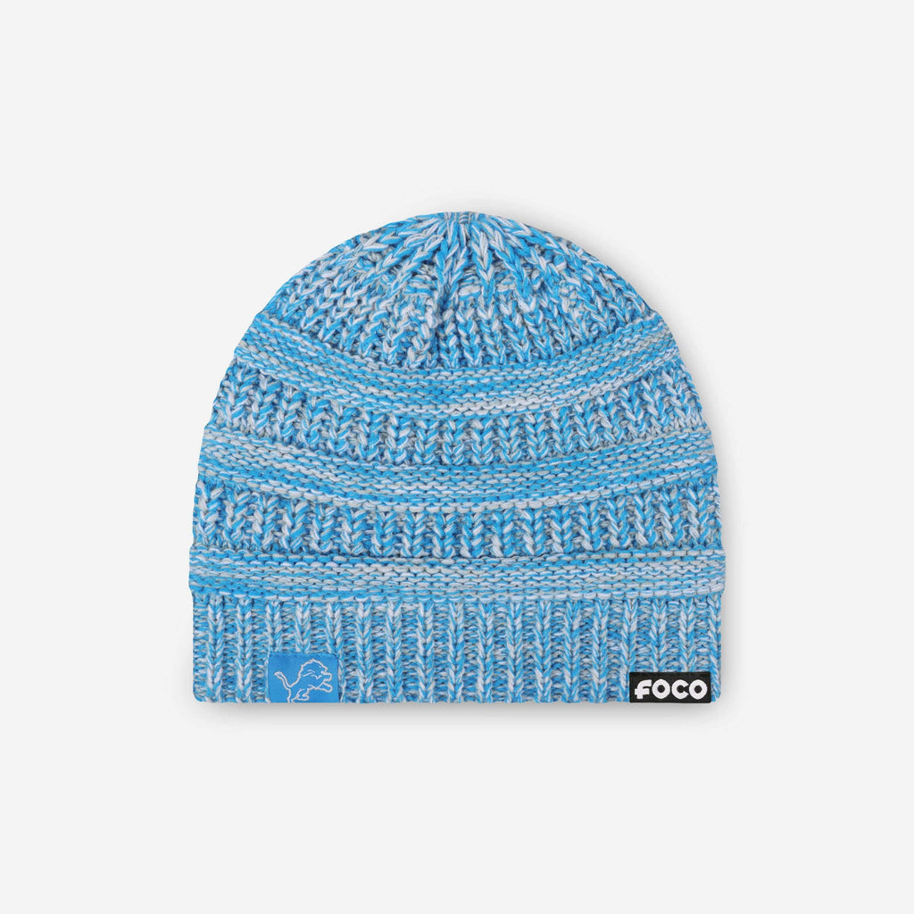 Detroit Lions Womens Color Wave Ponytail Beanie FOCO - FOCO.com