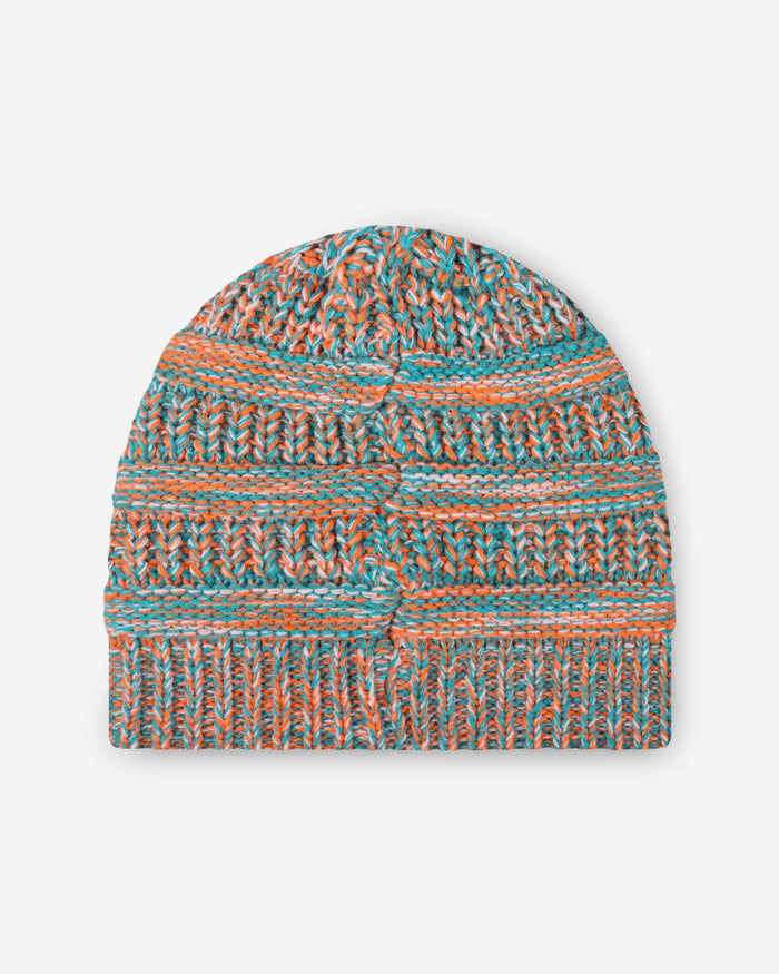 Miami Dolphins Womens Color Wave Ponytail Beanie FOCO - FOCO.com