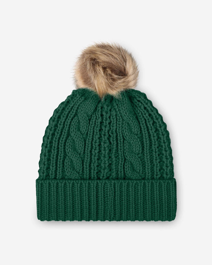 New York Jets Womens Faux Fur Pom Beanie FOCO - FOCO.com