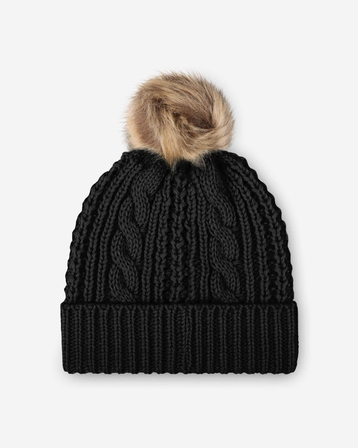 New Orleans Saints Womens Faux Fur Pom Beanie FOCO - FOCO.com