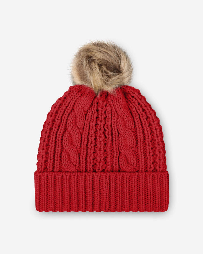 San Francisco 49ers Womens Faux Fur Pom Beanie FOCO - FOCO.com