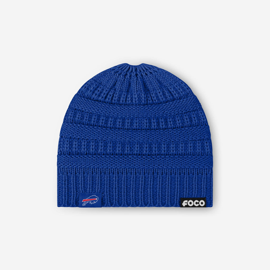 Buffalo Bills Womens Solid Ponytail Beanie FOCO - FOCO.com