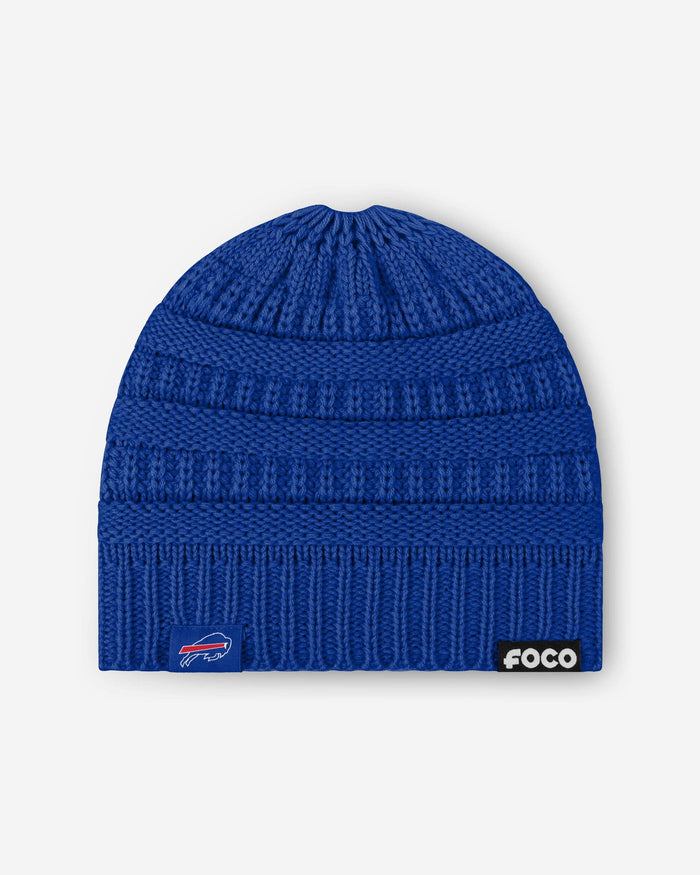 Buffalo Bills Womens Solid Ponytail Beanie FOCO - FOCO.com