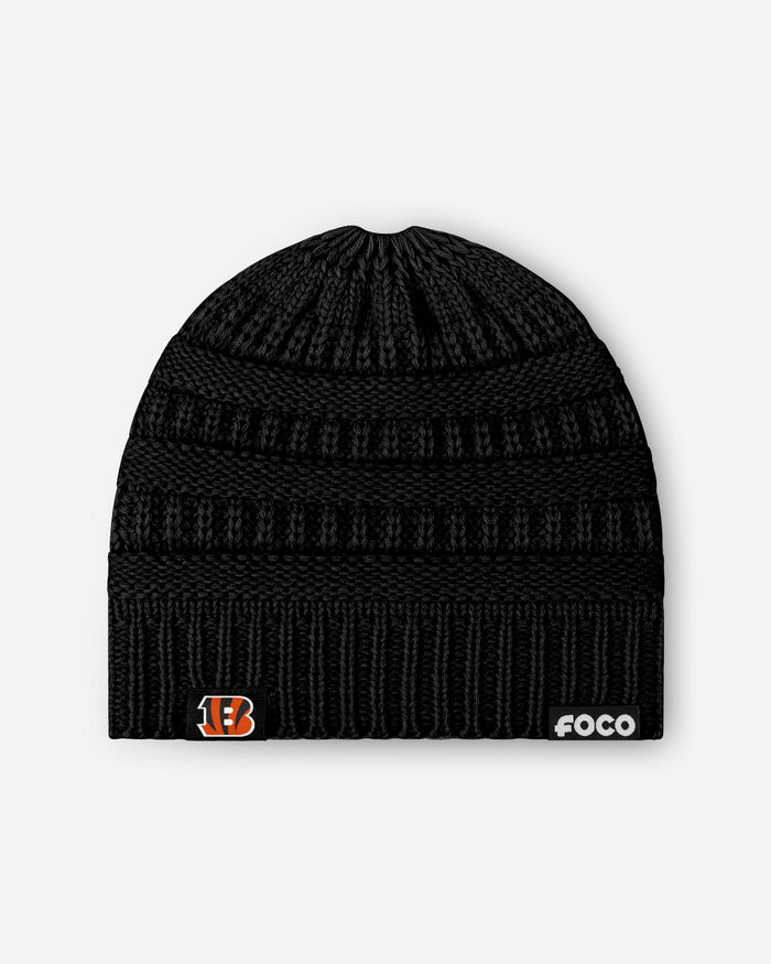 Cincinnati Bengals Womens Solid Ponytail Beanie FOCO - FOCO.com