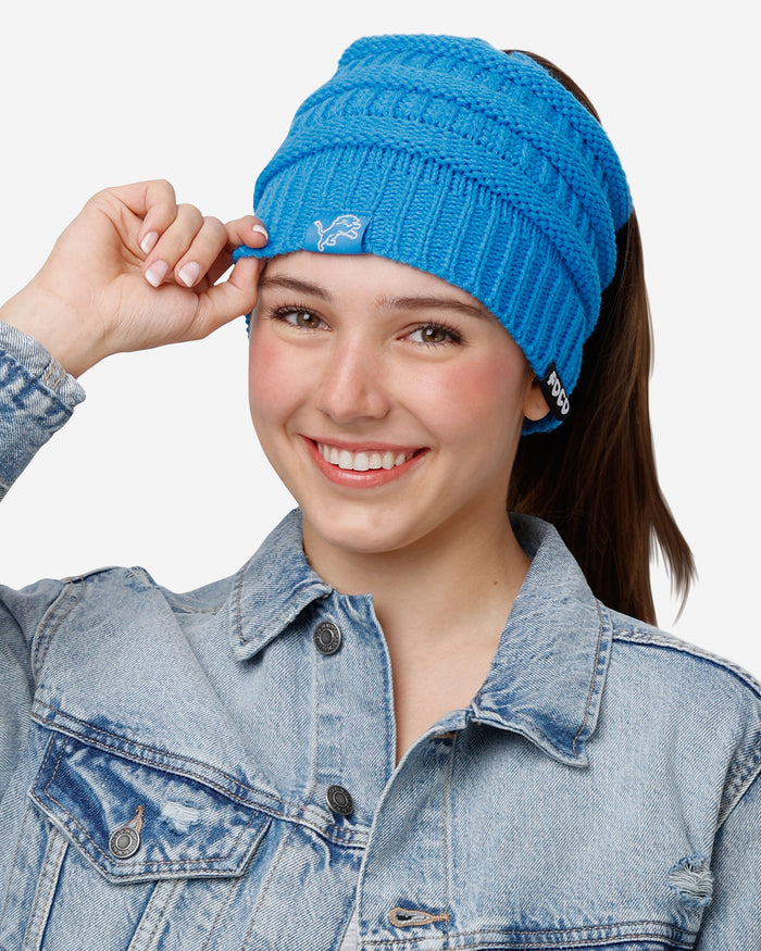 Detroit Lions Womens Solid Ponytail Beanie FOCO - FOCO.com