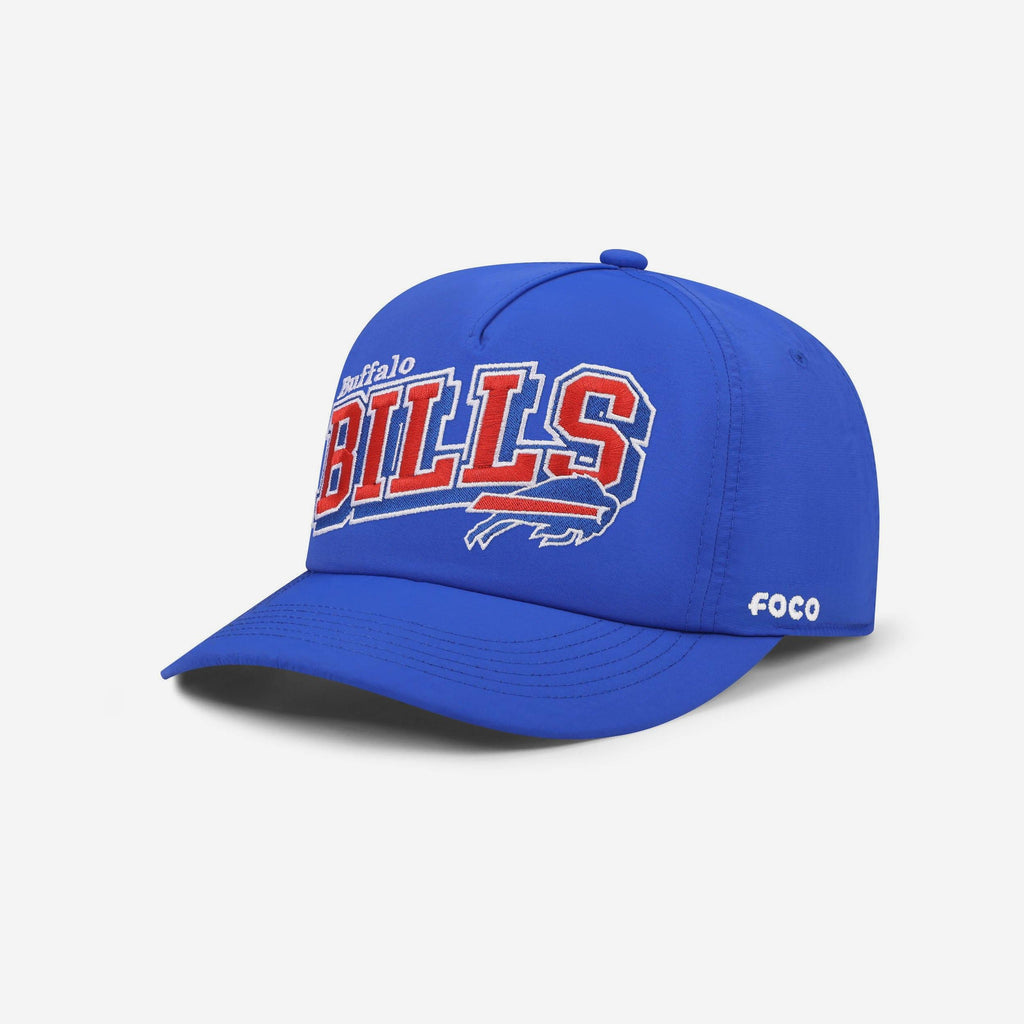 Buffalo Bills Wavy Wordmark Poly Marquee RF Cap FOCO - FOCO.com