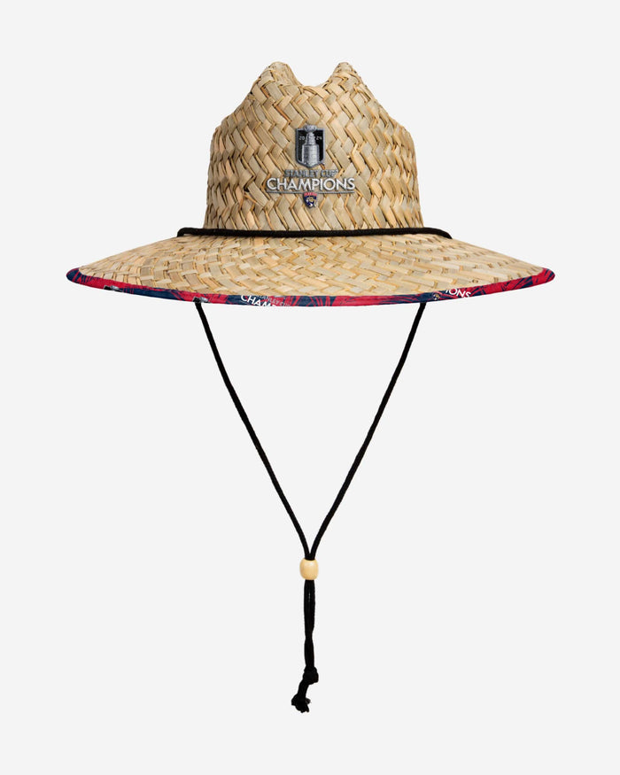 Florida Panthers 2024 Stanley Cup Champions Straw Hat FOCO - FOCO.com