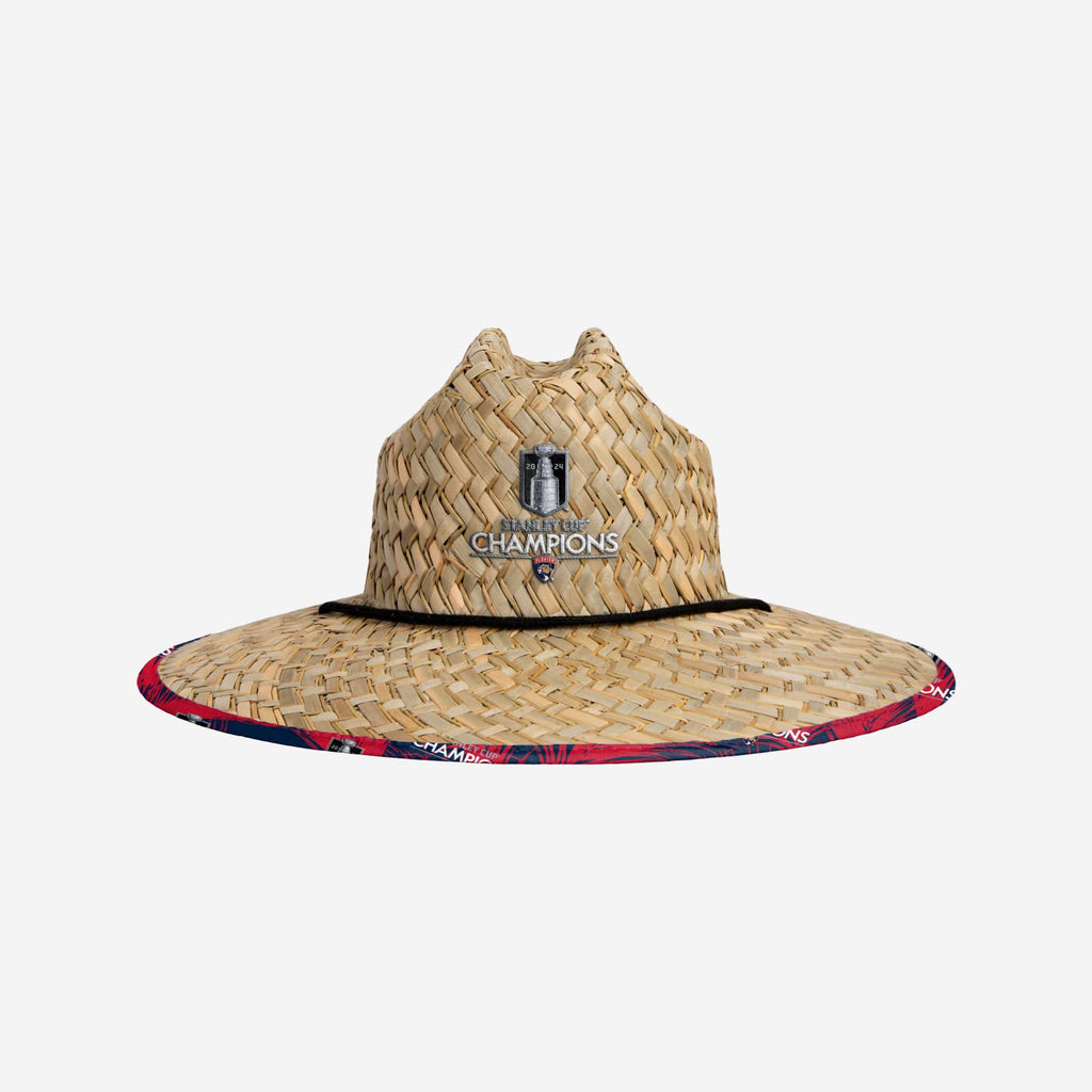 Florida Panthers 2024 Stanley Cup Champions Straw Hat FOCO - FOCO.com