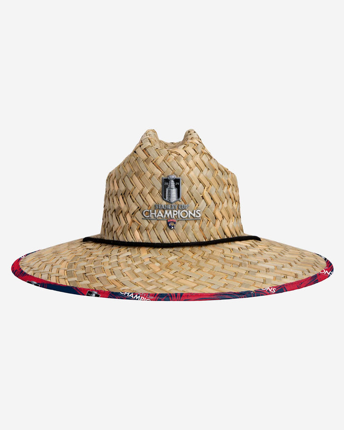 Florida Panthers 2024 Stanley Cup Champions Straw Hat FOCO - FOCO.com