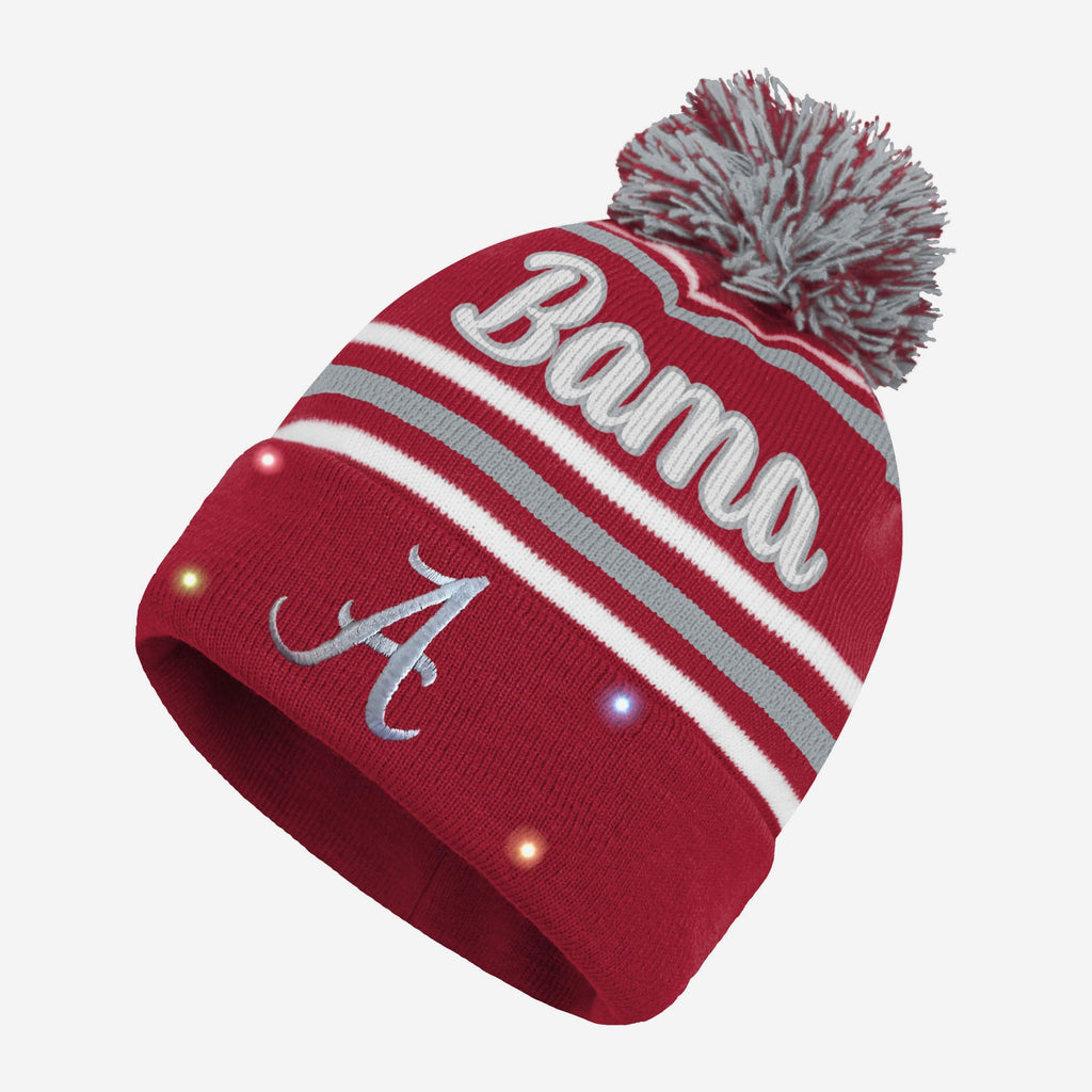 Alabama Crimson Tide Womens Wordmark Script Light Up Beanie FOCO - FOCO.com