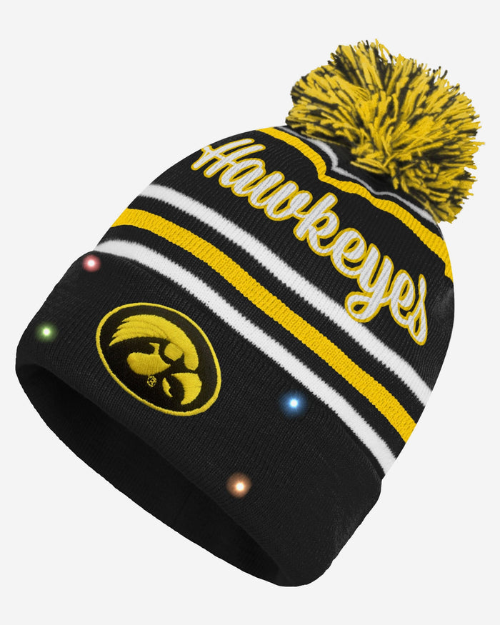 Iowa Hawkeyes Womens Wordmark Script Light Up Beanie FOCO - FOCO.com