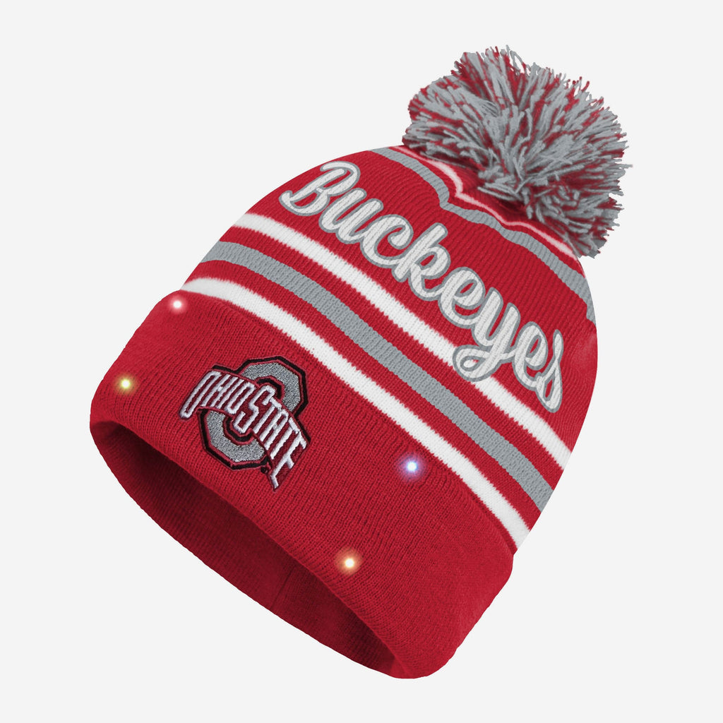 Ohio State Buckeyes Womens Wordmark Script Light Up Beanie FOCO - FOCO.com