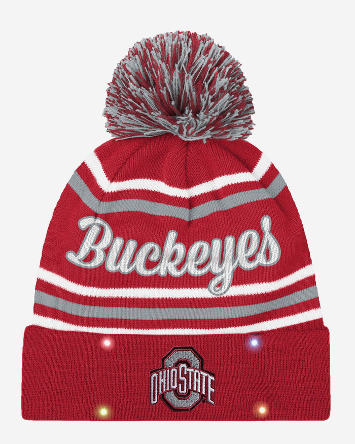 Ohio State Buckeyes Womens Wordmark Script Light Up Beanie FOCO - FOCO.com