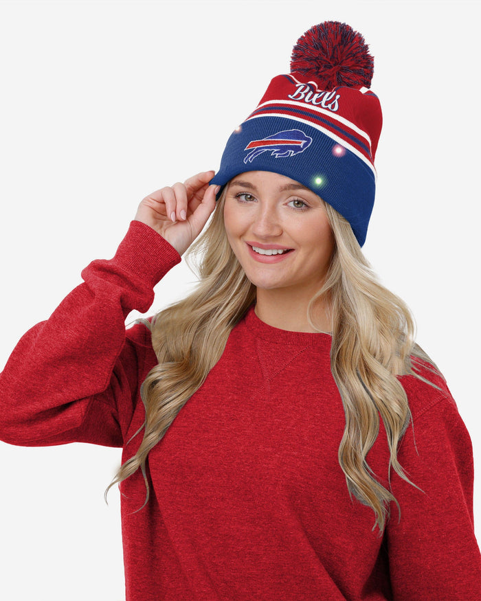 Buffalo Bills Womens Wordmark Script Light Up Beanie FOCO - FOCO.com