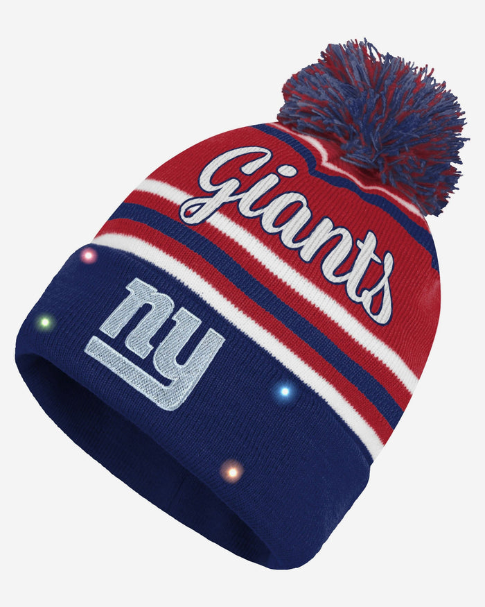 New York Giants Womens Wordmark Script Light Up Beanie FOCO - FOCO.com