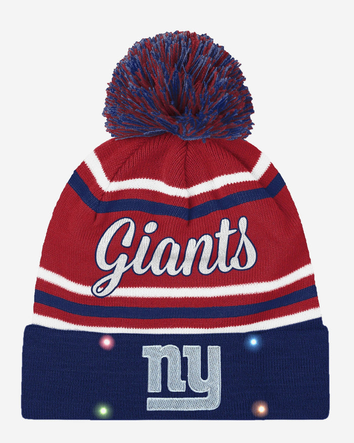 New York Giants Womens Wordmark Script Light Up Beanie FOCO - FOCO.com