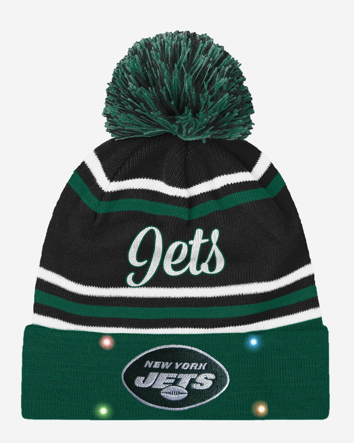 New York Jets Womens Wordmark Script Light Up Beanie FOCO - FOCO.com