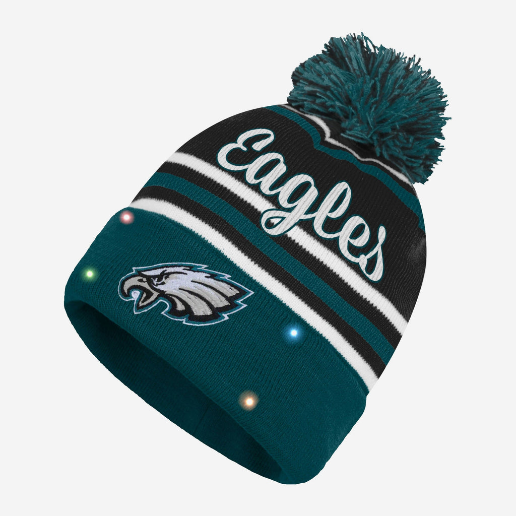 Philadelphia Eagles Womens Wordmark Script Light Up Beanie FOCO - FOCO.com