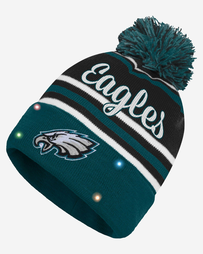 Philadelphia Eagles Womens Wordmark Script Light Up Beanie FOCO - FOCO.com