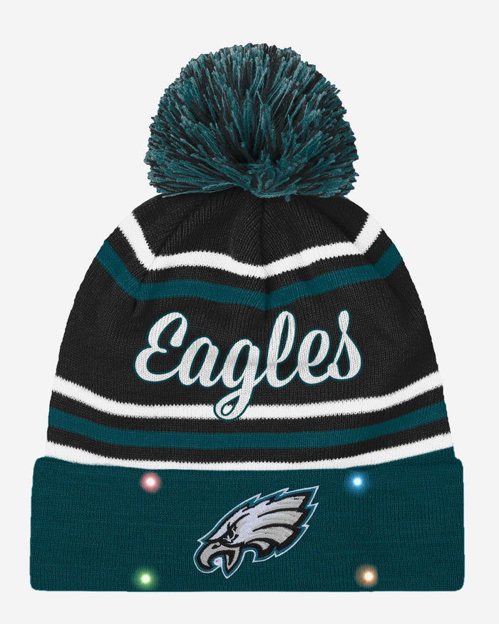 Philadelphia Eagles Womens Wordmark Script Light Up Beanie FOCO - FOCO.com