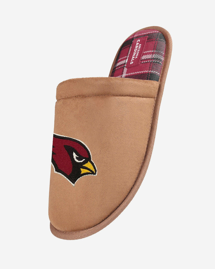 Arizona Cardinals Flannel Lined Brown Suede Scuff Slipper FOCO S - FOCO.com