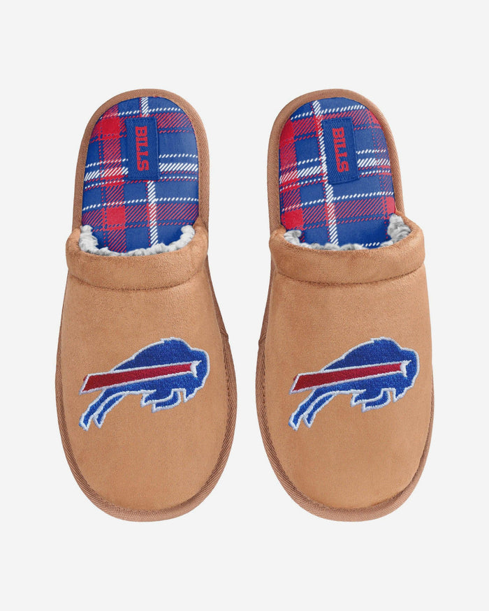 Buffalo Bills Flannel Lined Brown Suede Scuff Slipper FOCO S - FOCO.com