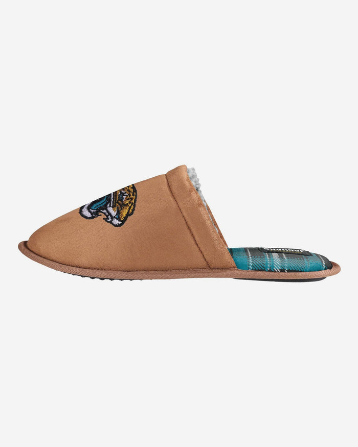Jacksonville Jaguars Flannel Lined Brown Suede Scuff Slipper FOCO S - FOCO.com