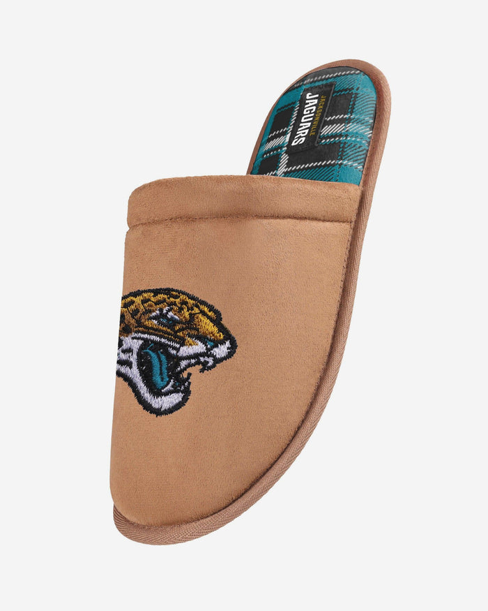 Jacksonville Jaguars Flannel Lined Brown Suede Scuff Slipper FOCO S - FOCO.com