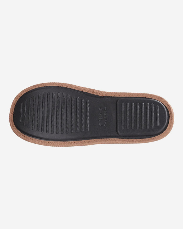 Tampa Bay Buccaneers Flannel Lined Brown Suede Scuff Slipper FOCO S - FOCO.com