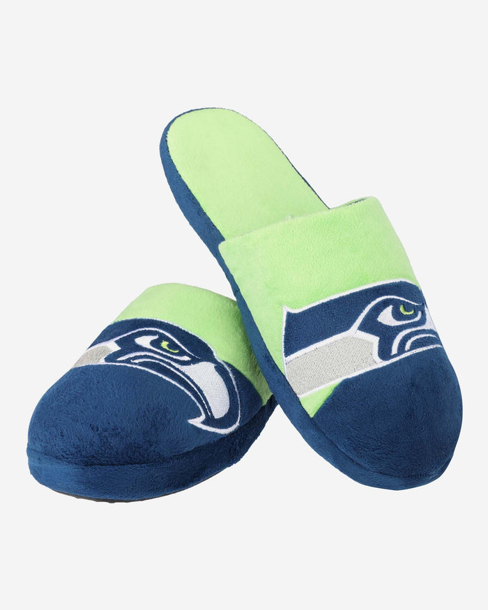 Seattle Seahawks Colorblock Slide Slippers FOCO - FOCO.com