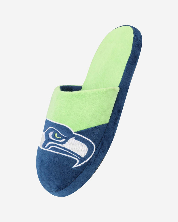 Seattle Seahawks Colorblock Slide Slippers FOCO - FOCO.com