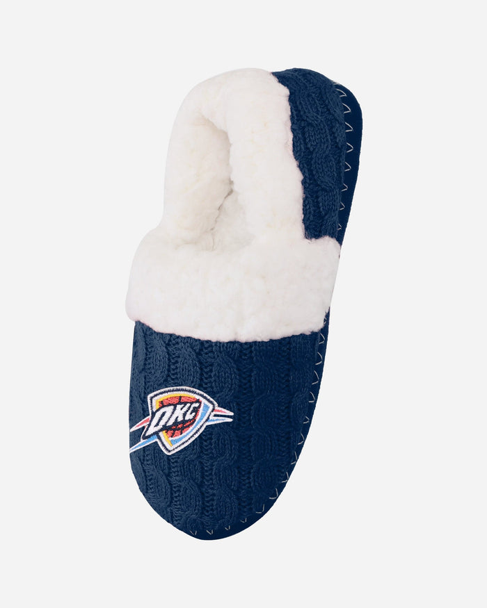 Oklahoma City Thunder Womens Team Color Moccasin Slipper FOCO - FOCO.com