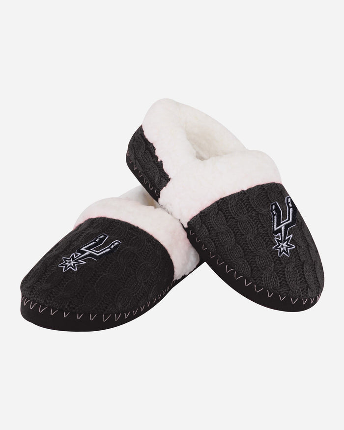 San Antonio Spurs Womens Team Color Moccasin Slipper FOCO - FOCO.com