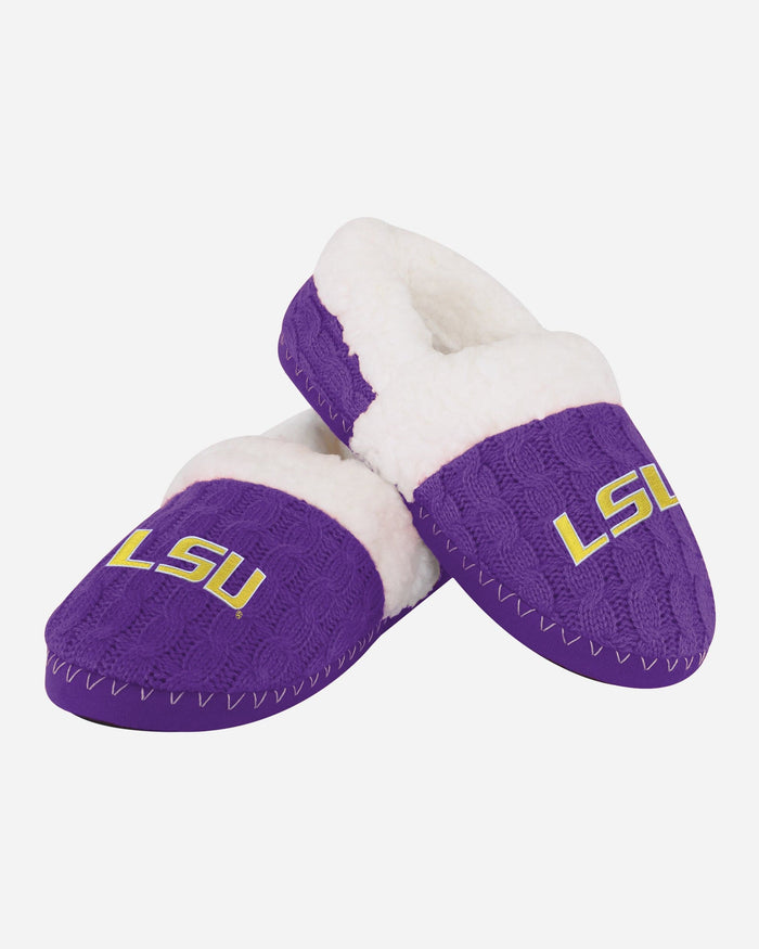 LSU Tigers Womens Team Color Moccasin Slipper FOCO - FOCO.com