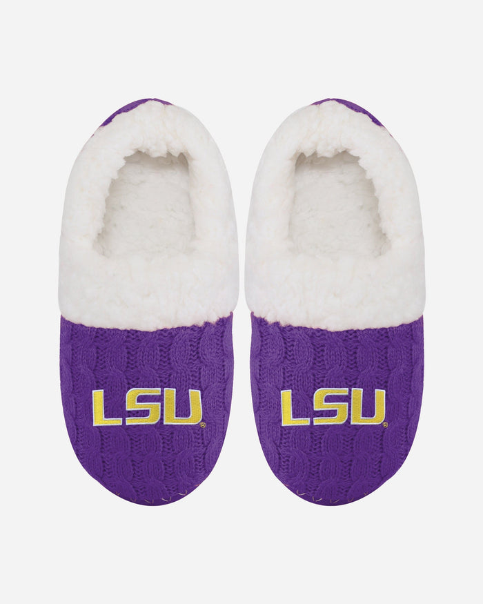 LSU Tigers Womens Team Color Moccasin Slipper FOCO S - FOCO.com