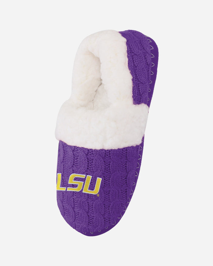 LSU Tigers Womens Team Color Moccasin Slipper FOCO - FOCO.com