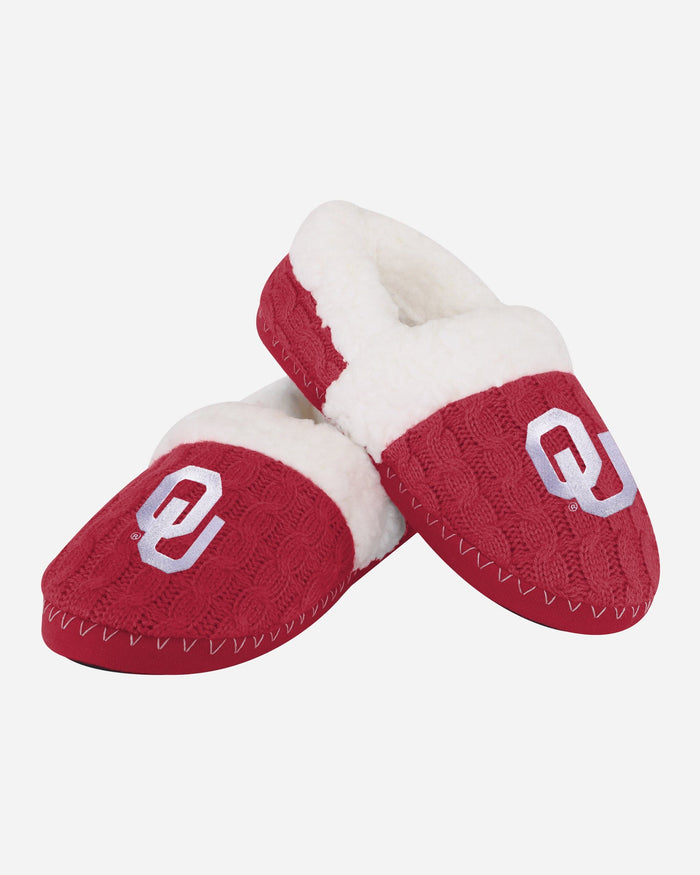 Oklahoma Sooners Womens Team Color Moccasin Slipper FOCO - FOCO.com