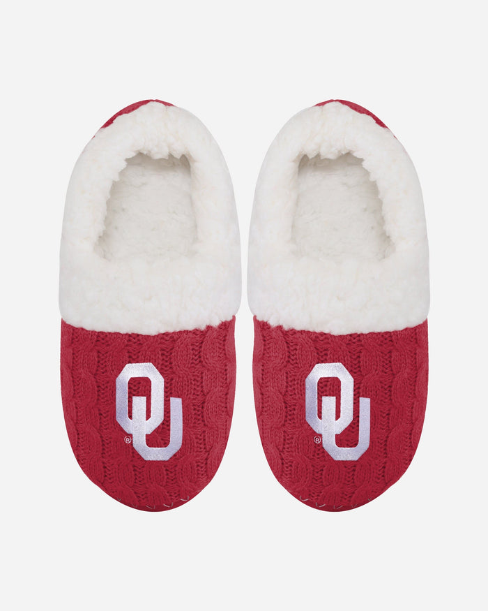 Oklahoma Sooners Womens Team Color Moccasin Slipper FOCO S - FOCO.com