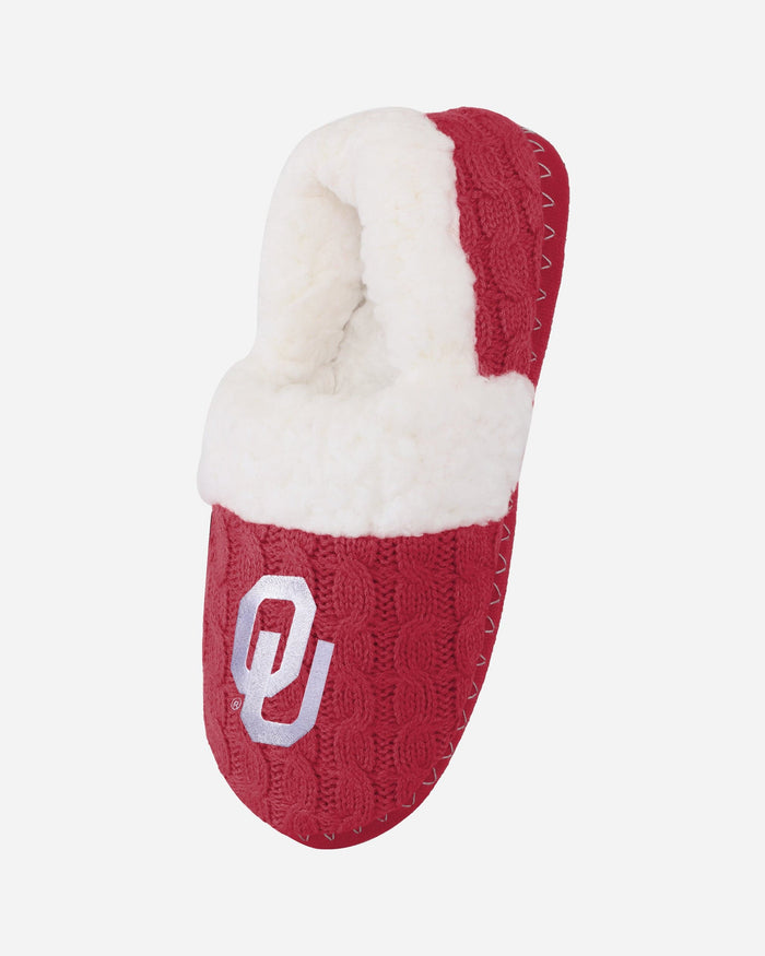 Oklahoma Sooners Womens Team Color Moccasin Slipper FOCO - FOCO.com