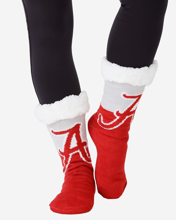 Alabama Crimson Tide Womens Fan Footy 3 Pack Slipper Socks FOCO - FOCO.com