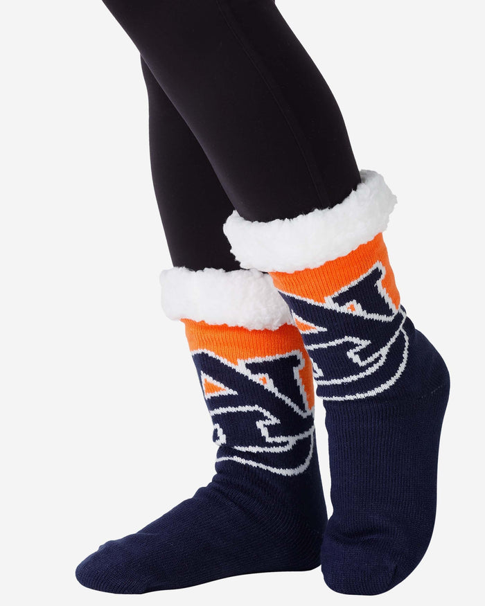 Auburn Tigers Womens Fan Footy 3 Pack Slipper Socks FOCO - FOCO.com