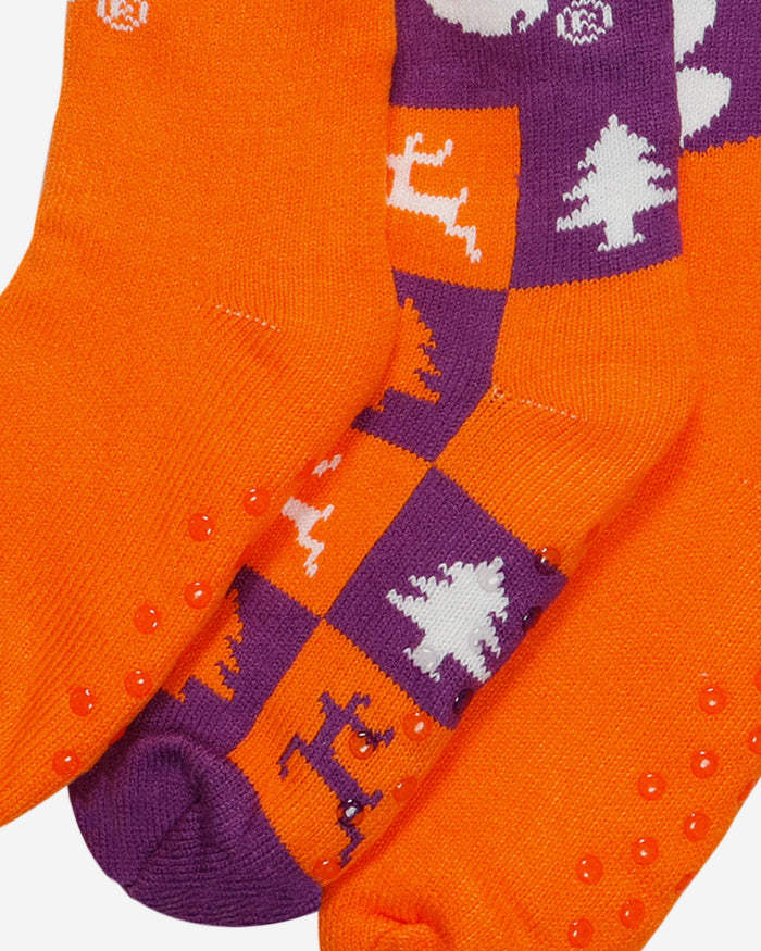 Clemson Tigers Womens Fan Footy 3 Pack Slipper Socks FOCO - FOCO.com