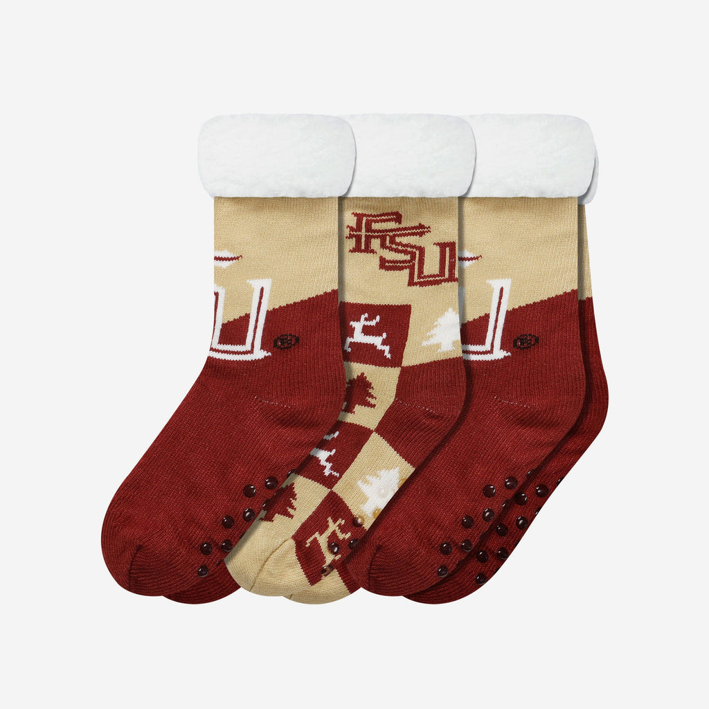 Florida State Seminoles Womens Fan Footy 3 Pack Slipper Socks FOCO - FOCO.com