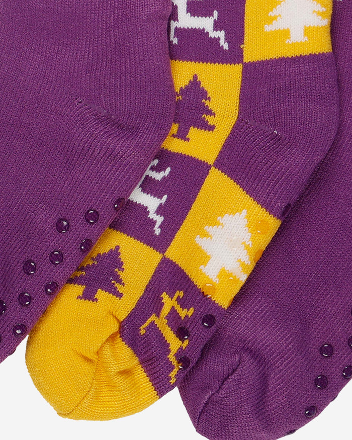 LSU Tigers Womens Fan Footy 3 Pack Slipper Socks FOCO - FOCO.com