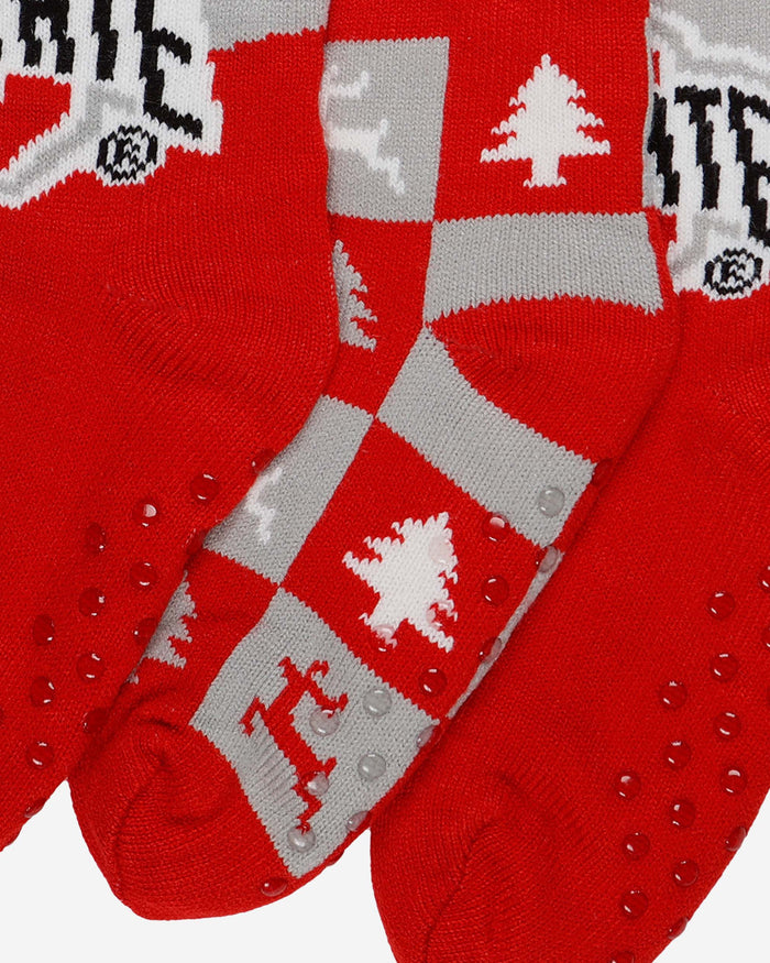 Ohio State Buckeyes Womens Fan Footy 3 Pack Slipper Socks FOCO - FOCO.com