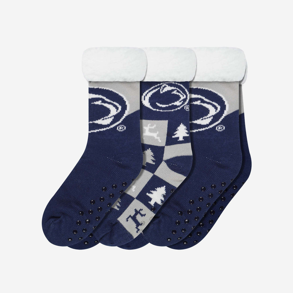 Penn State Nittany Lions Womens Fan Footy 3 Pack Slipper Socks FOCO - FOCO.com