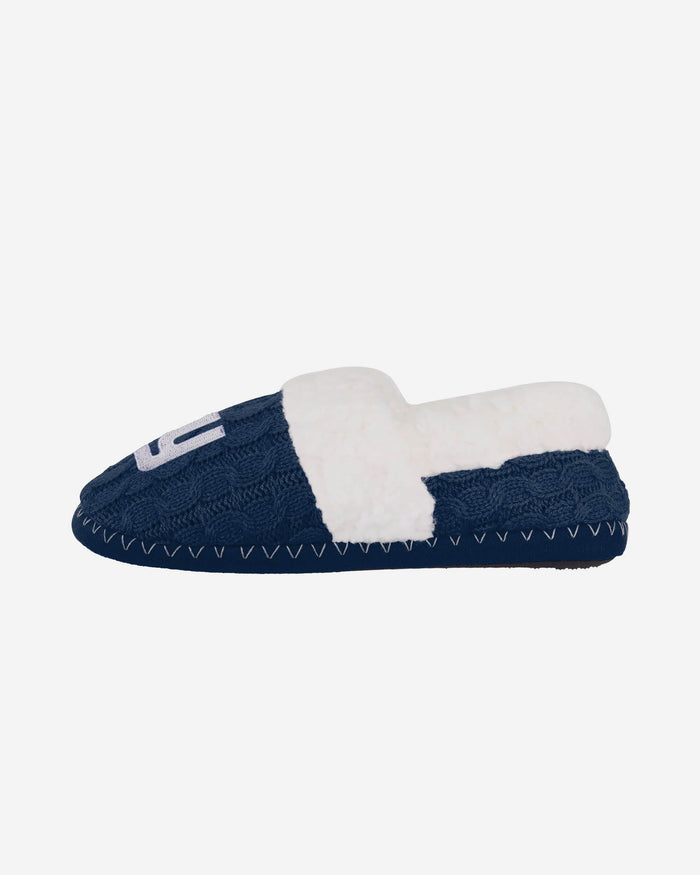 New York Giants Womens Team Color Moccasin Slipper FOCO - FOCO.com