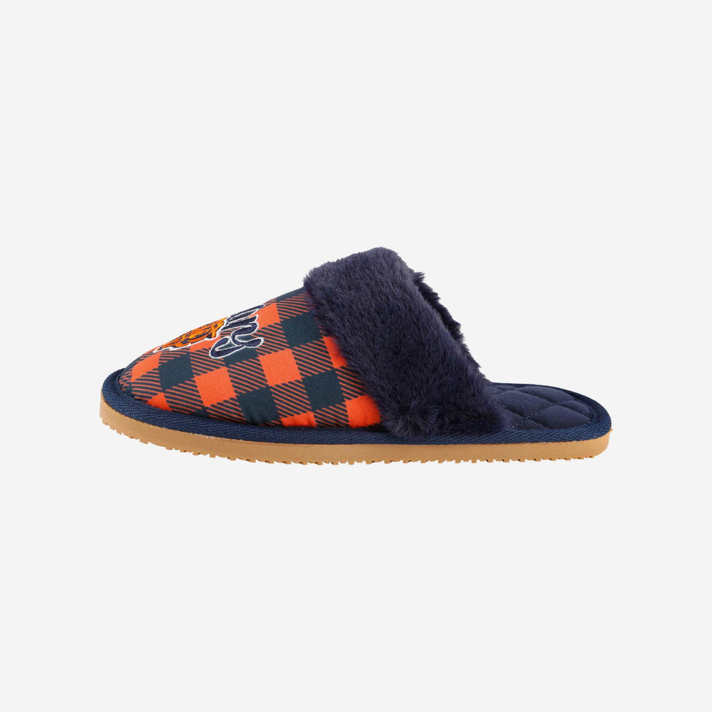 Chicago Bears Womens Plaid Sherpa Mule Slipper FOCO S - FOCO.com