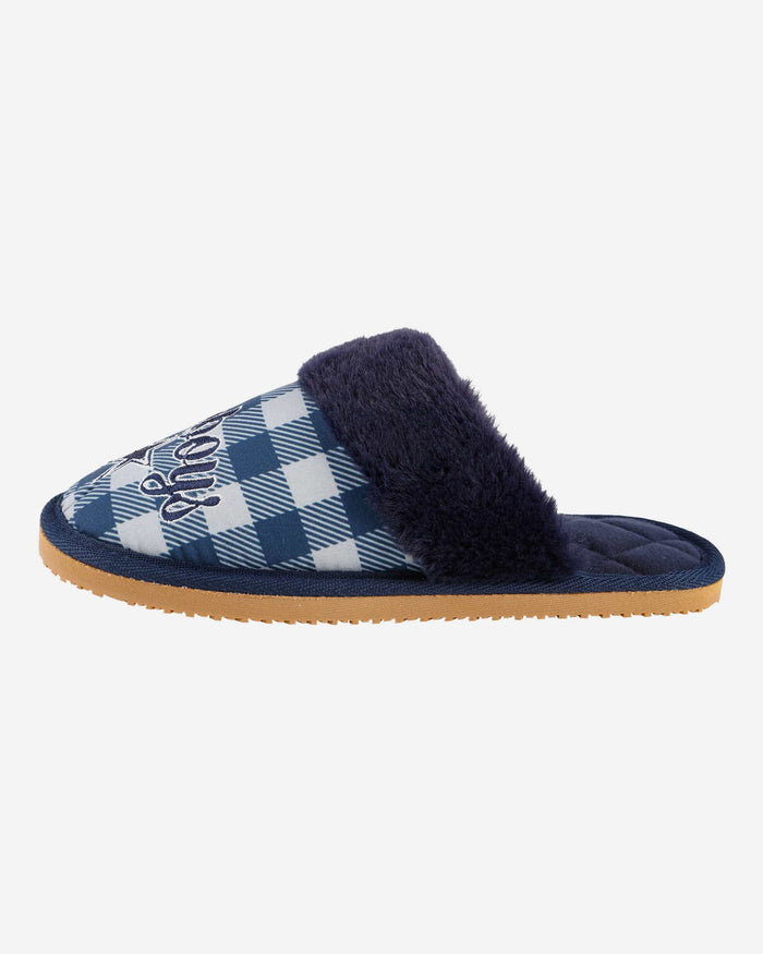 Dallas Cowboys Womens Plaid Sherpa Mule Slipper FOCO S - FOCO.com